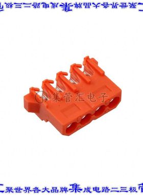 770156-3 矩形连接器4POS插头5.08mm母插口橙色IDC锡自由悬挂