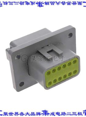 AT04-12PA-CL03 矩形连接器外壳12POS插座2排公形引脚灰色面板安