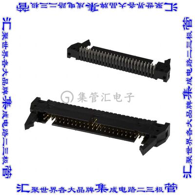 1-5499786-0 针座连接器50POS接头2排2.54mm公形插针通孔直角镀金