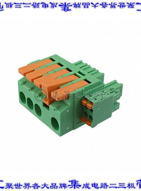 1716987 端子块连接器8POS插头母插口7.62mm绿色自由悬挂