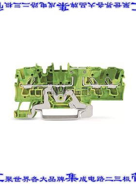 2002-1707 端子块连接器3POS接地地面5.2mm绿色黄色12-22AWG