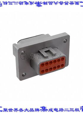 DTM04-12PB-L012 矩形连接器外壳12POS插座2排公形引脚黑色面板安