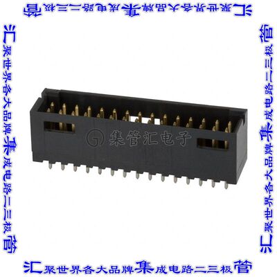 6-102618-3 针座连接器30POS接头2排2.54mm公形插针通孔直针镀金