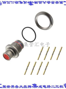 PEN.1M.308.XLMT 圆形连接器8POS插座母插口压接镀金面板安装