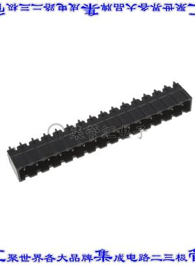 1-2342084-5 端子块连接器15POS接头公引脚带罩5.08mm黑色垂直通