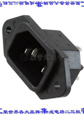 EAC309X 电源接入连接器3POS插座公型片状插脚IEC320-C14面板安装