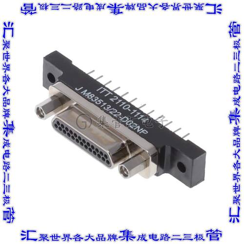 M83513/22-D02NP 连接器25POS插头公引脚2排D-TYPE型面板安装通孔