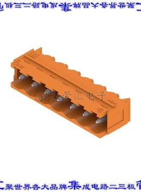 1148200000 端子块连接器7POS接头公引脚带罩5.08mm橙色90DEG通孔