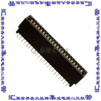 5530843-4 卡边缘连接器44POS母头2排2.54mm黑色镀金