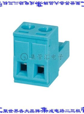 TBP01P1-508-02BE 端子块连接器2POS插头母插口5.08mm蓝色自由悬