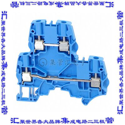 1SNK505220R0000 端子块连接器4POS馈通式2排5.2mm蓝色12-24AWG