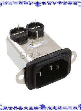 FN9226B-10-02 电源接入连接器3POS插座公型片状插脚IEC320-C14面