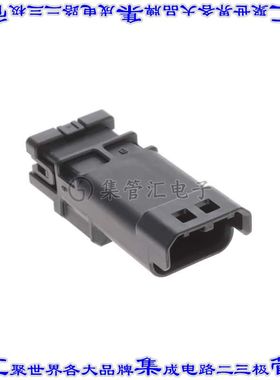 MX80B03PZ1A 矩形连接器外壳3POS插头2.54mm黑色自由悬挂