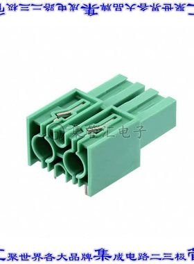 1969535 端子块连接器2POS接头母型插口10.16mm绿色90DEG通孔