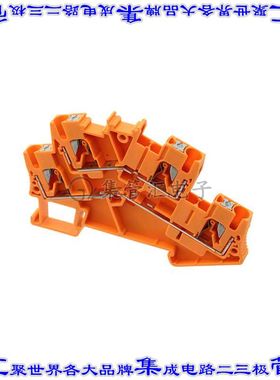 3209605 端子块连接器4POS馈通式2排5.2mm橙色12-26AWG