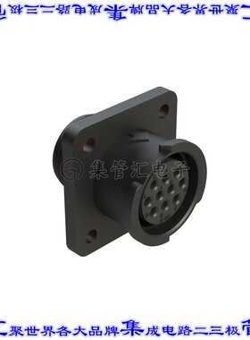 FLS012N10S03-PM 圆形连接器10POS插座外壳用于母插口黑色面板安