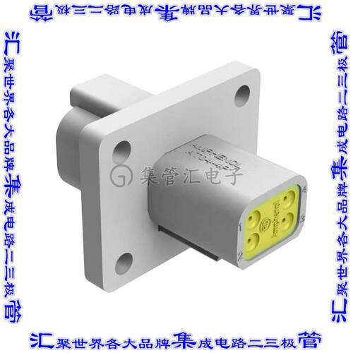AT04-4P-CL03 矩形连接器外壳4POS插座2排公形引脚灰色面板安装