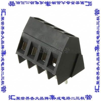 796689-4 线对板连接器4POS接线端子5mm通孔35角度带板