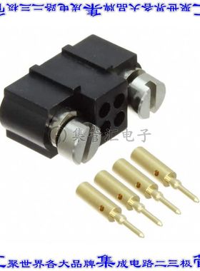 M80-5620405 矩形连接器4POS接头2排2mm公引脚黑色压接镀金自由悬