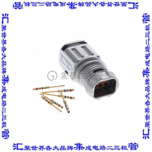 D369-MP66-NP1 矩形连接器6POS插头2排2.54mm公引脚黑色压接镀金