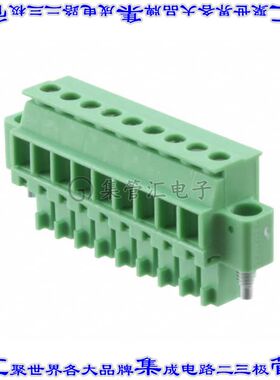 1828414 端子块连接器9POS插头母插口3.81mm绿色自由悬挂