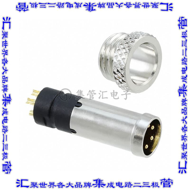 854-005-103RLS1 圆形连接器5POS插座公形引脚焊杯镀金自由悬挂