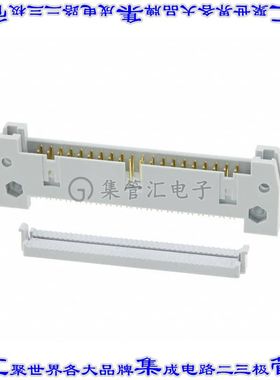 AWH 40G-0202-IDC 矩形连接器40POS接头2排2.54mm公引脚灰色IDC镀