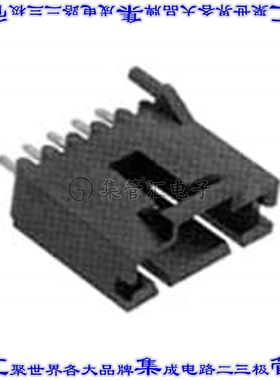 1-104450-0 针座连接器4POS接头2.54mm公形插针通孔直针锡