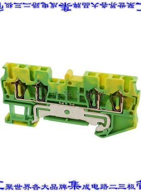 3031322 端子块连接器4POS接地地面5.2mm绿色黄色12-28AWG