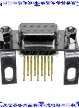 174-E09-213R141 连接器9POS插座母插口2排D-Sub面板安装通孔直角