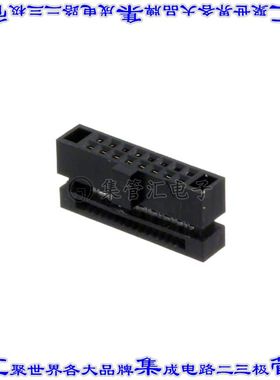 FFSD-08-01-N 矩形连接器16POS插座2排1.27mm母插口黑色IDC镀金自