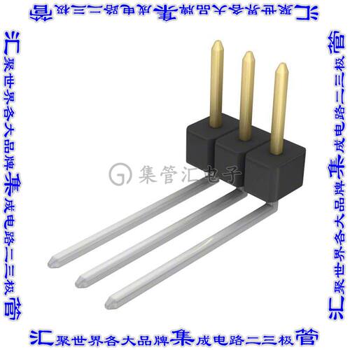 PBC03SBEN 针座连接器3POS分离式2.54mm公形插针通孔直角镀金