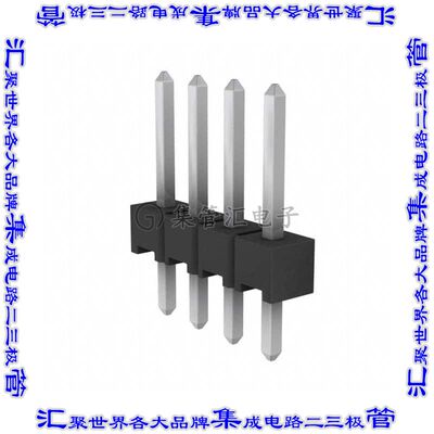 4-103321-0-04 针座连接器4POS分离式2.54mm公形插针通孔直针锡