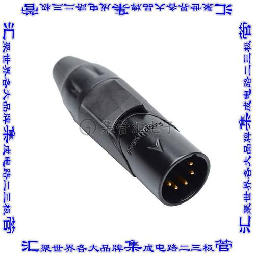 AX5MB2M-AU 圆形连接器5POS插座公形引脚焊杯镀金自由悬挂