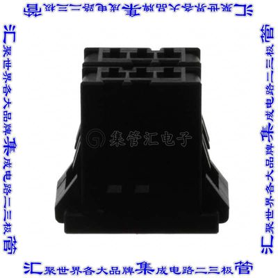 3-178127-6 矩形连接器外壳6POS插座2排3.81mm母形插口黑色自由悬