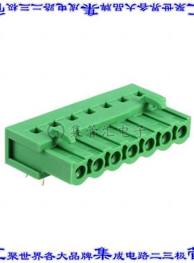 1786459 端子块连接器7POS接头母型插口5.08mm绿色90DEG通孔