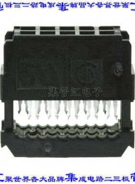 1658620-1 矩形连接器10POS插座2排2.54mm叉状黑色IDC镀金自由悬