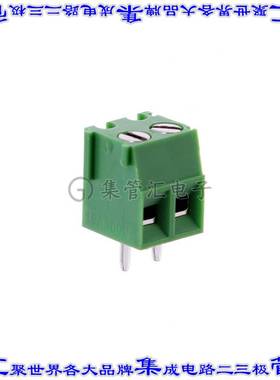 EM392302 线对板连接器2POS接线端子3.5mm通孔水平带板