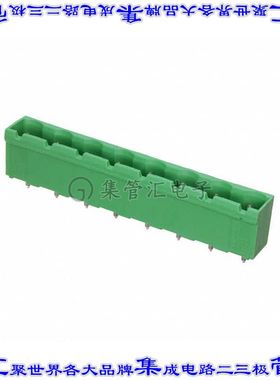 796980-8 端子块连接器8POS接头公引脚带罩7.62mm绿色垂直通孔
