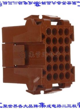 207305-1 矩形连接器外壳24POS插座4排5mm公形引脚黑色自由悬挂