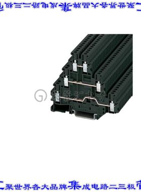 1007631 端子块连接器6POS馈通式3排5.2mm黑色12-26AWG