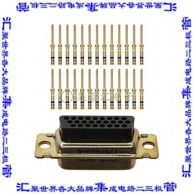 1757823-8 连接器26POS插头公引脚3排D-Sub高密度自由悬挂