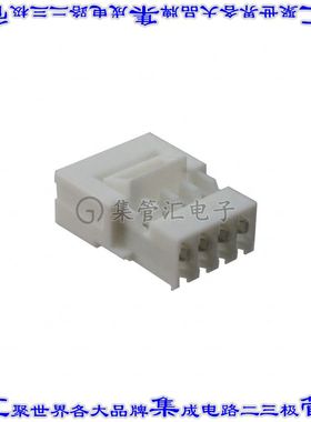 3-641438-4 矩形连接器4POS插头3.96mm公引脚白色IDC锡自由悬挂直