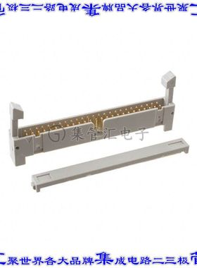 4650-6301 矩形连接器50POS插头2排2.54mm公引脚灰色IDC镀金自由
