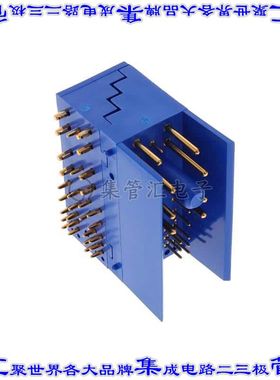 VPB30W8M6200A1/AA 背板连接器34POS接头公引脚通孔直角蓝色