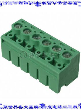 1755622 端子块连接器6POS无罩接头的插头5mm绿色自由悬挂