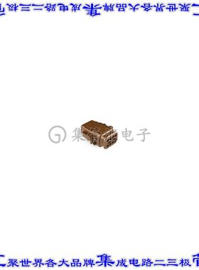 ATM06-08SD-SR1BN 矩形连接器外壳8POS插头2排母形插口棕色自由悬