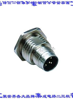 1200840032 圆形连接器8POS插座公形引脚焊接镀金面板安装通孔