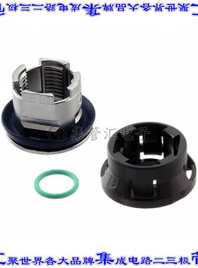 1414231 圆形连接器插件壳黑色银色面板安装卡入式