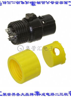 AAA3FBYYLP 圆形连接器3POS插头母插口焊杯银自由悬挂